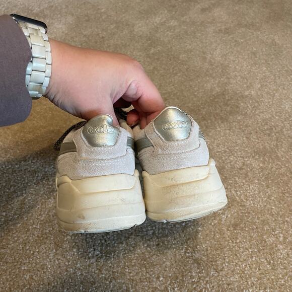 Gola x Anthro Eclipse Savanna Sneakers SZ 7 Calf Hair Black White Silver EUC - Picture 8 of 8